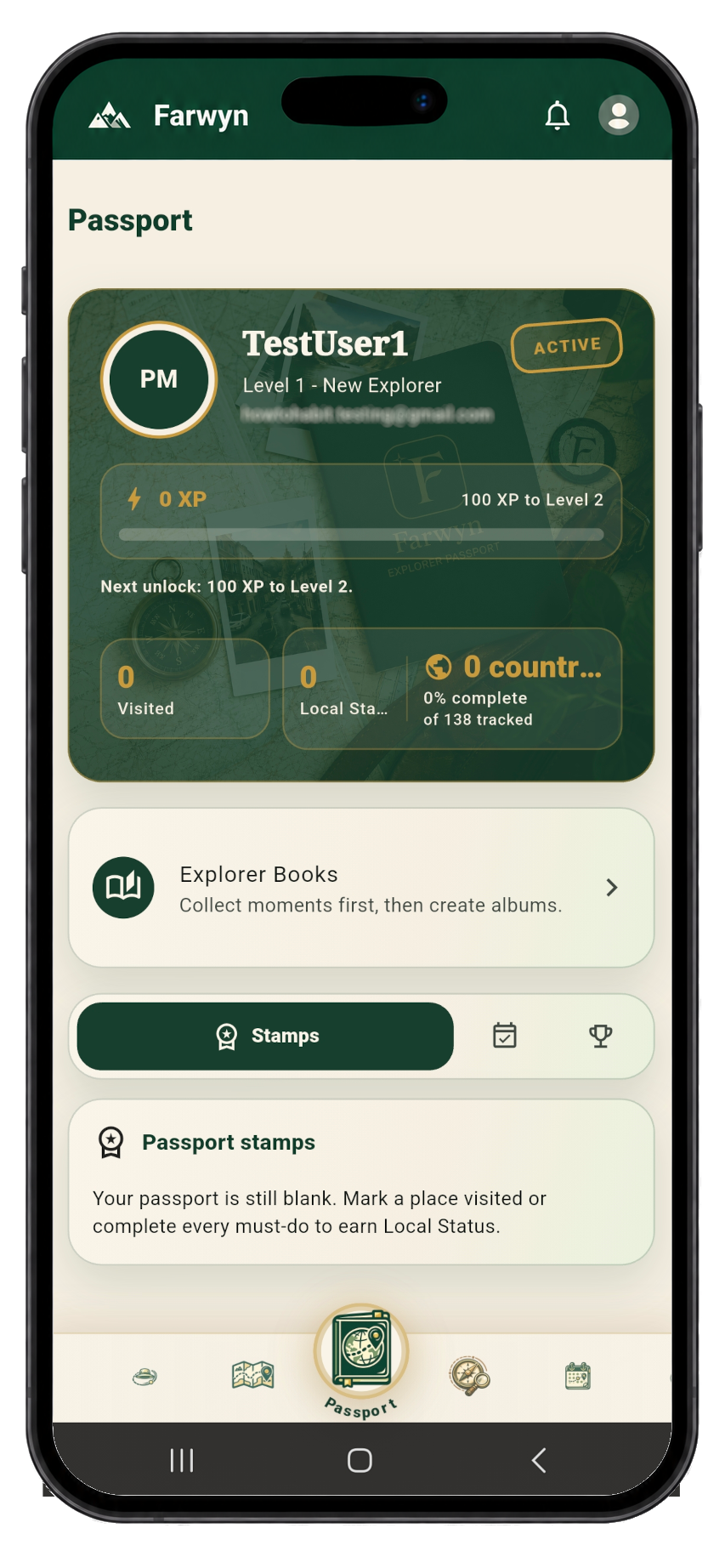 Farwyn passport app preview